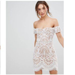 Boho-chic off the shoulder mini dress